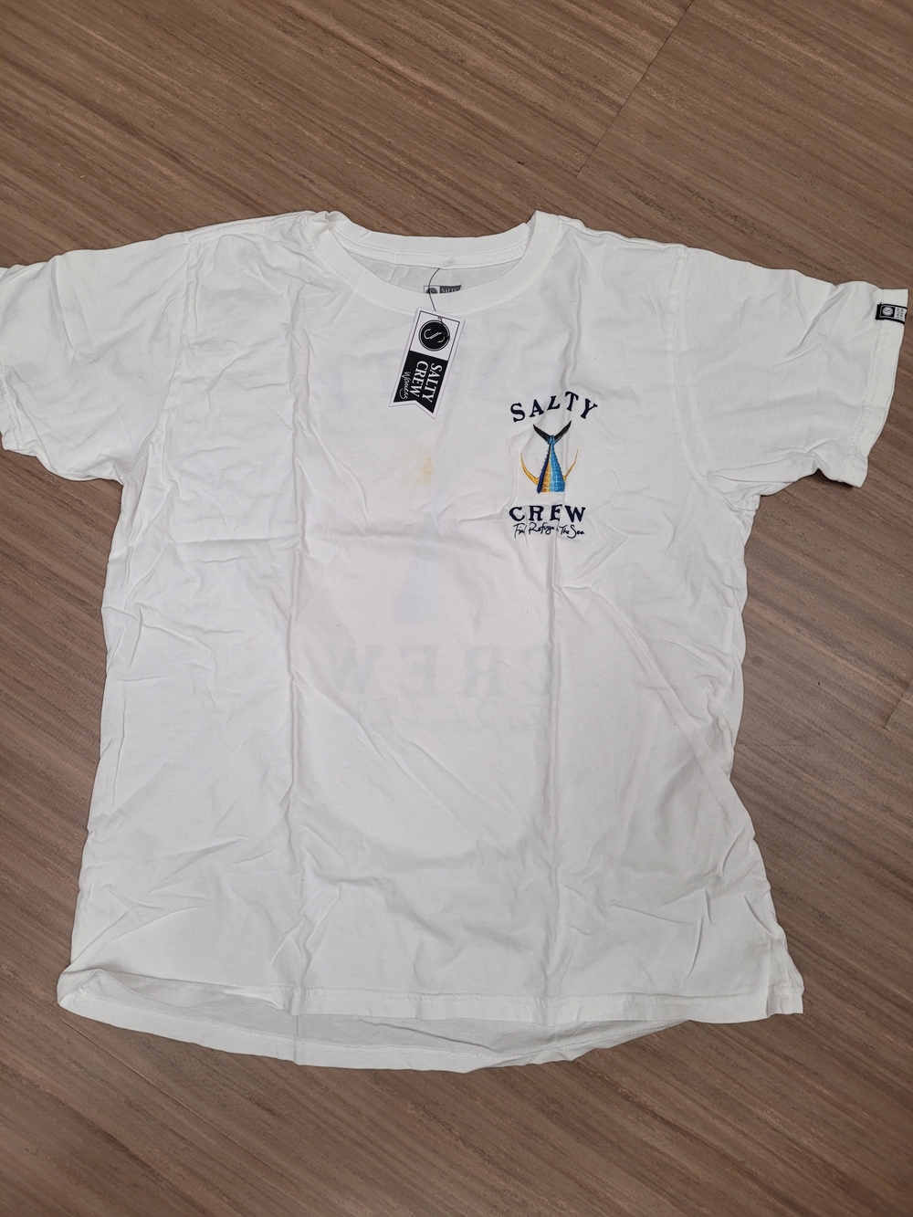 Salty Crew Women's Tailed Boyfriend Relaxed Fit Premium Tee T-Shirt in White